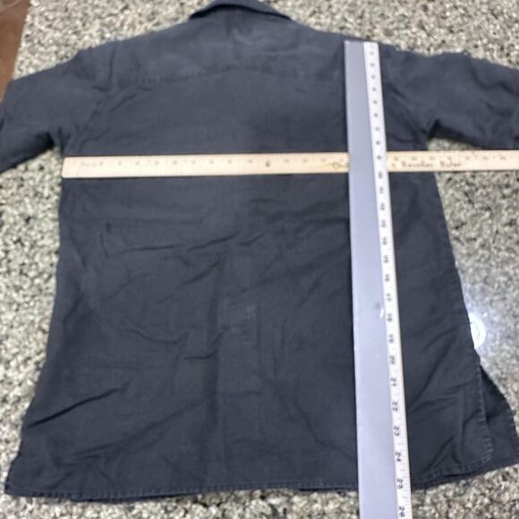 Sigrid Olsen Shirt Womens Medium Gray Linen Blend Short Sleeve Button Front - Picture 3 of 6